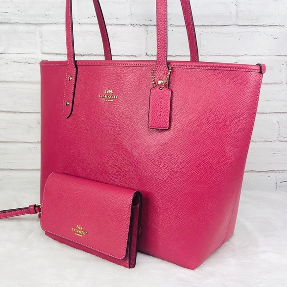 2PCS Coach City Zip Top Tote Wallet Set - Picture 2 of 8